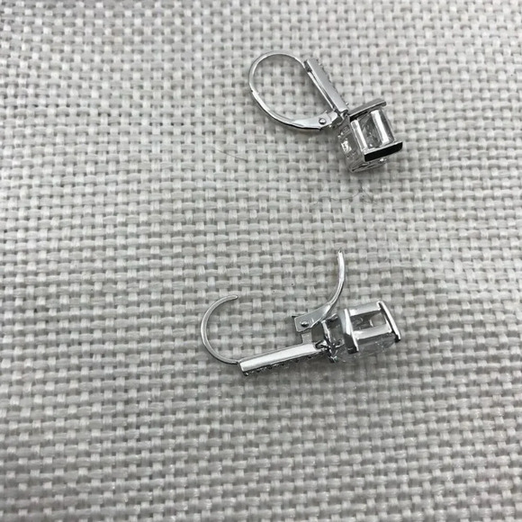 QVC Diamonique Epiphany 925 Sterling Silver Leverback Earrings - Picture 7 of 8